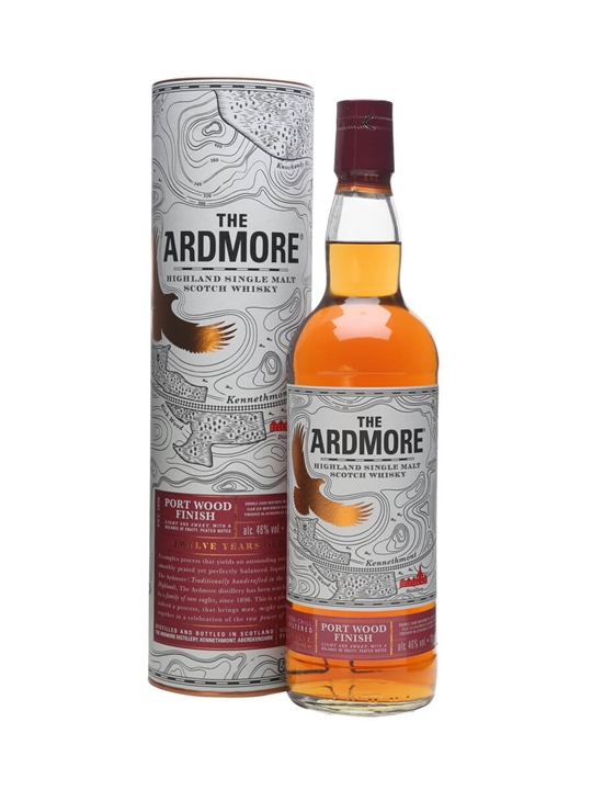 Ardmore 12 Year Old Port Wood Finish: Peated Highland Meets Port Pipes — Rare Combination at 46%