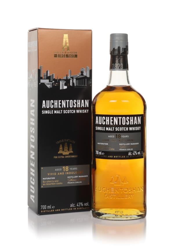 Auchentoshan 18 Year Old: Triple-Distilled Lowland Maturity — Eighteen Years in Ex-Bourbon Creating Toasted Oak and Green Tea