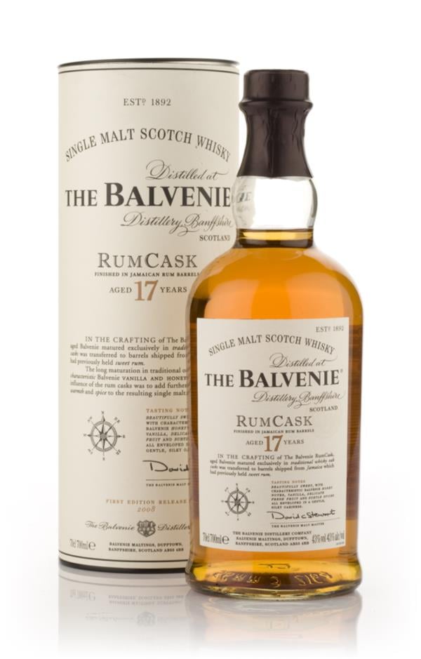 Balvenie 17 Year Old Rum Cask: Jamaican Rum Barrel Finish — Toffee, Tropical Fruits, and Golden Sugar Syrup